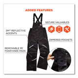 N-ferno 6471 Thermal Bibs With 500d Nylon Shell, Small, Black, Ships In 1-3 Business Days
