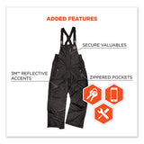 N-ferno 6472 Thermal Bib With 300d Oxford Shell, 3x-large, Black, Ships In 1-3 Business Days
