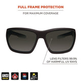 Skullerz Baldr Anti-scratch/anti-fog Safety Glasses, Matte Black Nylon Frame, Smoke Polycarb Lens, Ships In 1-3 Bus Days