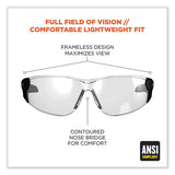 Skullerz Saga Frameless Safety Glasses, Black Nylon Impact Frame, Indoor/outdoor Polycarb Lens, Ships In 1-3 Business Days