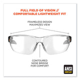 Skullerz Vali Frameless Safety Glasses, Matte Black Nylon Impact Frame, Clear Polycarbonate Lens, Ships In 1-3 Business Days