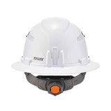 Skullerz 8973led Class C Hard Hat Full Brim With Led Light, White, Ships In 1-3 Business Days