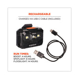 Skullerz 8987 Rechargeable Hard Hat Led Light, 2.5 X 3 X 2, Black, Ships In 1-3 Business Days