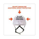 Skullerz 8974 Class E Safety Helmet, 6-point Ratchet Suspension, White, Ships In 1-3 Business Days