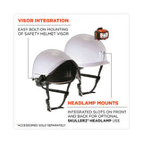 Skullerz 8974 Class E Safety Helmet, 6-point Ratchet Suspension, White, Ships In 1-3 Business Days