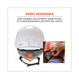 Skullerz 8974led Class E Safety Helmet W/8981 Universal Led Headlamp, 6-pt Ratchet Susp, White, Ships In 1-3 Business Days