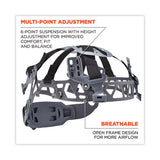Skullerz 8975led Class C Safety Helmet W/8981 Universal Led Headlamp, 6-pt Ratchet Susp, White, Ships In 1-3 Business Days