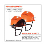 Skullerz 8975 Class C Safety Helmet, 6-point Ratchet Suspension, Orange, Ships In 1-3 Business Days