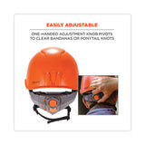 Skullerz 8974 Class E Safety Helmet, 6-point Ratchet Suspension, Orange, Ships In 1-3 Business Days