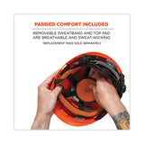 Skullerz 8974led Class E Safety Helmet W/8981 Universal Led Headlamp, 6-pt Ratchet Susp, Orange, Ships In 1-3 Business Days