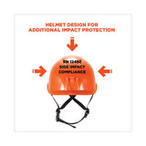 Skullerz 8974v Class E Safety Helmet W/8991 Visor Kit, Smoke Lens, 6-pt Ratchet Suspension, Orange,ships In 1-3 Business Days