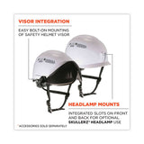 Skullerz 8975v Class C Safety Helmet W/8991 Visor Kit, Clear Lens, 6-pt Ratchet Suspension, White, Ships In 1-3 Business Days