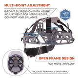 Skullerz 8966 Class C Lightweight Cap-style Hard Hat, Adjustable Venting, 6-pt Rachet Suspension, White,ships In 1-3 Bus Days