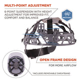 Skullerz 8967 Class E Lightweight Cap-style Hard Hat, 6-point Rachet Suspension, White, Ships In 1-3 Business Days