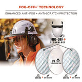Skullerz 8995 Anti-scratch And Anti-fog Hard Hat Face Shield With Adapter For Full Brim, Clear Lens, Ships In 1-3 Bus Days