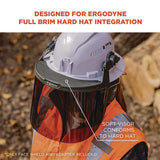 Skullerz 8995 Anti-scratch And Anti-fog Hard Hat Face Shield With Adapter For Full Brim, Smoke Lens, Ships In 1-3 Bus Days