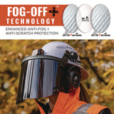 Skullerz 8998 Anti-scratch/anti-fog Face Shield Replacement For Full Brim Hard Hat, Smoke Lens, Ships In 1-3 Business Days