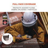 Skullerz 8998 Anti-scratch/anti-fog Face Shield Replacement For Full Brim Hard Hat, Smoke Lens, Ships In 1-3 Business Days