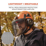 Skullerz 8999 Mesh Face Shield Replacement For Hard Hat And Safety Helmet, Black, Ships In 1-3 Business Days