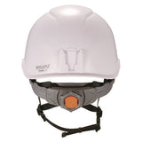 Skullerz 8976led Class E Safety Helmet With Led Light, 6-point Rachet Suspension, White, Ships In 1-3 Business Days