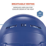 Skullerz 8966 Class C Lightweight Cap-style Hard Hat, Adjustable Venting, 6-pt Rachet Suspension, Blue, Ships In 1-3 Bus Days