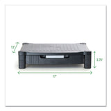 Monitor Stand Riser With Drawer, 17" X 13" X 3.75", Black, Supports 22 Lbs