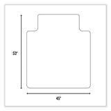 Everlife Chair Mat For Extra High Pile Carpet Wih Lip, 45 X 53, Clear, Ships In 4-6 Business Days