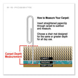 Everlife Chair Mat For Extra High Pile Carpet, Square, 72 X 72, Clear, Ships In 7-10 Business Days