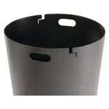 Outdoor Slatted Steel Trash Can, 36 Gal, Black, Ships In 1-3 Business Days