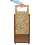 Stone Panel All Weather Trash Receptacle Urn, 12 Gal, Steel, Brown, Ships In 1-3 Business Days