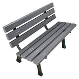 Recycled Plastic Benches With Back, 48 X 23 X 28, Gray, Ships In 4-6 Business Days, Ships In 1-3 Business Days