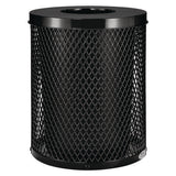 Outdoor Diamond Steel Trash Can, 36 Gal, Black, Ships In 1-3 Business Days