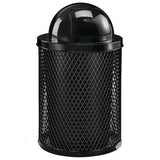 Outdoor Diamond Industrial Steel Trash Can, 36 Gal, Black, Ships In 1-3 Business Days