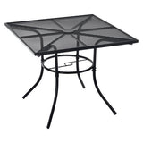 Interion Mesh Cafe Table And Chair Sets, Square, 48 X 48 X 29, Black Top, Black Base/legs, Ships In 1-3 Business Days