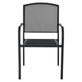 Interion Mesh Cafe Table And Chair Sets, Square, 36 X 36 X 29, Black Top, Black Base/legs, Ships In 1-3 Business Days