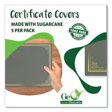 Certificate/document Cover, 9.75" X 12.5", Gray With Gold Foil, 5/pack