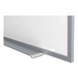 Magnetic Porcelain Whiteboard With Aluminum Frame, 120.59 X 60.47, White Surface, Satin Aluminum Frame,ships In 7-10 Bus Days
