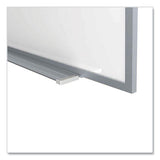 Magnetic Porcelain Whiteboard With Satin Aluminum Frame And Map Rail, 96.53 X 60.47, White Surface, Ships In 7-10 Bus Days
