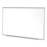 Magnetic Porcelain Whiteboard With Satin Aluminum Frame And Map Rail, 96.53 X 60.47, White Surface, Ships In 7-10 Bus Days