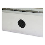 2 Door Enclosed Vinyl Bulletin Board With Satin Aluminum Frame, 60 X 48, Silver Surface, Ships In 7-10 Business Days