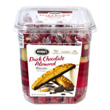 Biscotti, Dark Chocolate Almond, 0.88 Oz Packet, 25/tub, 2 Tubs/carton, Ships In 1-3 Business Days