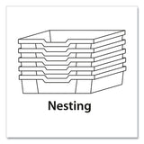 F2 Deep Trays With Antimicrobial Protection For Storage Frames And Trolleys, 3.57 Gal, 12.28 X 16.81 X 6.25, Trans Kiwi, 6/pk
