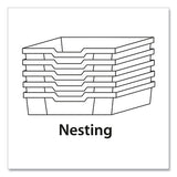 F2 Deep Trays For Gratnells Storage Frames And Trolleys, 1 Section, 3.57 Gal, 12.28" X 16.81" X 6.25", Grass Green, 6/pack