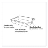 F2 Deep Trays For Gratnells Storage Frames And Trolleys, 1 Section, 3.57 Gal, 12.28" X 16.81" X 6.25", Trans Frost, 6/pack
