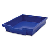 Callero Makerspace Trolley Set 01, Metal, 1 Shelf, 12 F1 Bins, 3 F2 Bins, 42.9" X 17.3" X 61.8", Silver/royal Blue