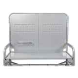 Callero Makerspace Trolley Set 01, Metal, 1 Shelf, 12 F1 Bins, 3 F2 Bins, 42.9" X 17.3" X 61.8", Silver/light Gray