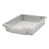 Callero Makerspace Trolley Set 01, Metal, 1 Shelf, 12 F1 Bins, 3 F2 Bins, 42.9" X 17.3" X 61.8", Silver/light Gray