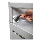 Callero Makerspace Trolley Set 01, Metal, 1 Shelf, 12 F1 Bins, 3 F2 Bins, 42.9" X 17.3" X 61.8", Silver/translucent Frost