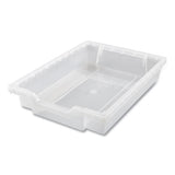Callero Makerspace Trolley Set 01, Metal, 1 Shelf, 12 F1 Bins, 3 F2 Bins, 42.9" X 17.3" X 61.8", Silver/translucent Frost