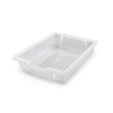 Callero Plus Double Column Trolley Set 18, Metal, 1 Shelf, 8 F1 Bins, 4 F2 Bins, 27.4" X 17.3" X 41.5", Silver/trans Frost